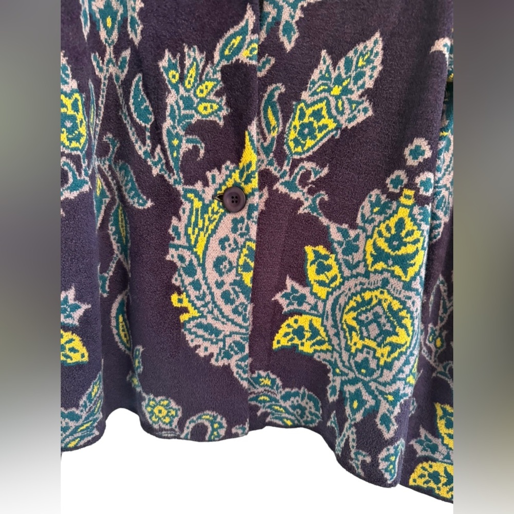 Anthropologie Women’s Floral Blue Yellow Patterned Jacket XS NWT - Picture 4 of 16